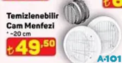 TEMİZLENEBİLİR CAM MENFEZİ 20 CM